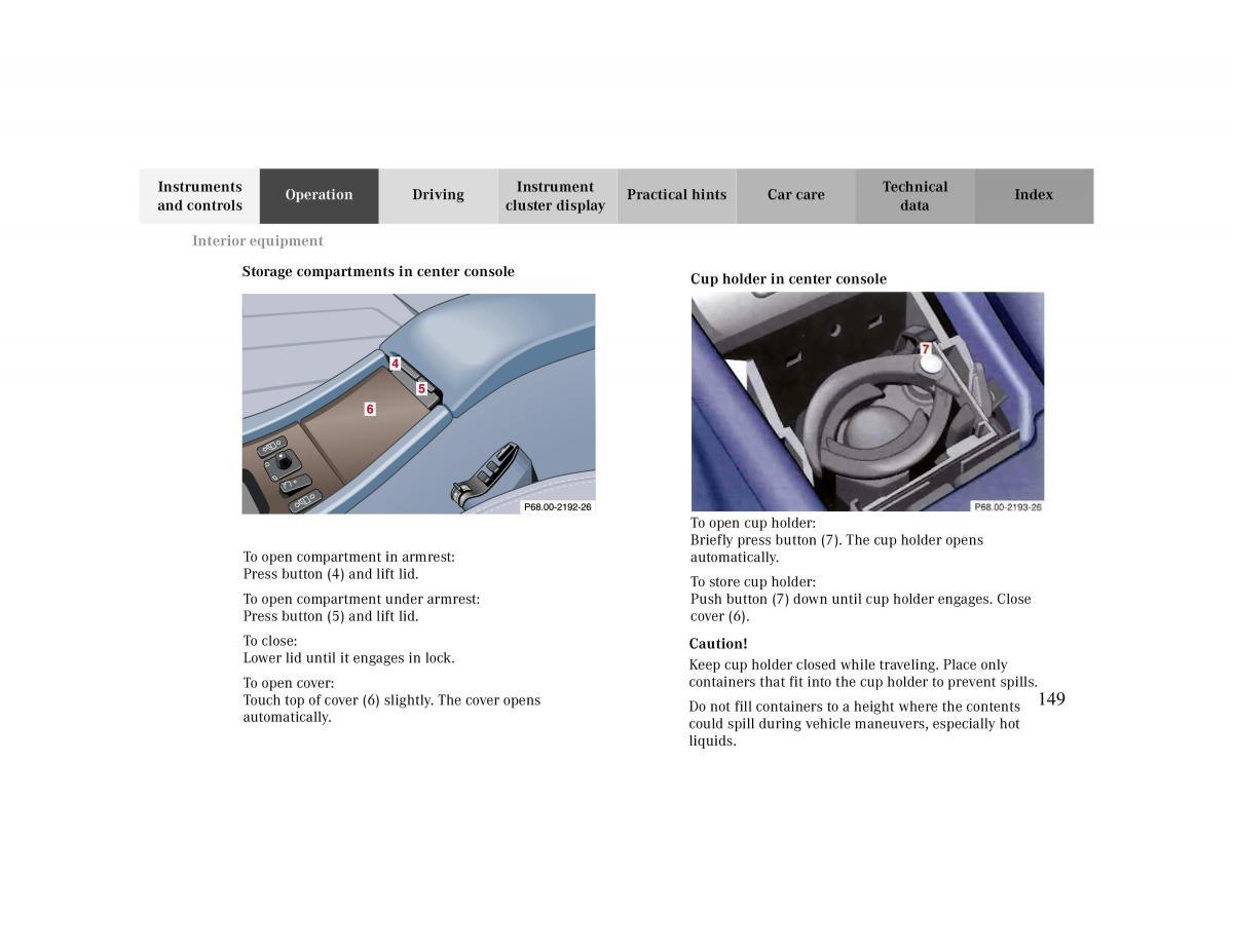 Mercedes Benz CLK Cabrio W208 owners manual / page 149