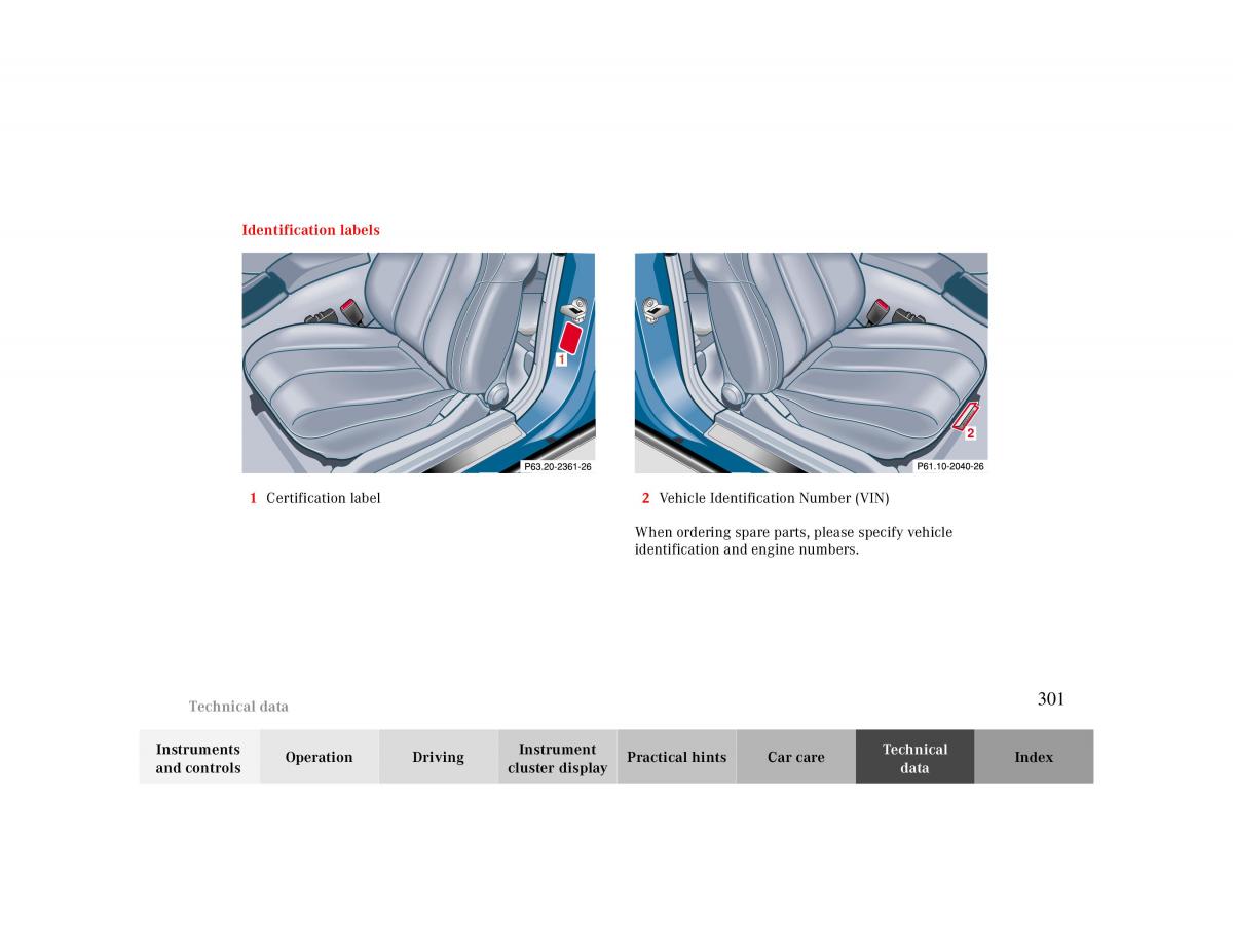 Mercedes Benz CLK Cabrio W208 owners manual / page 301