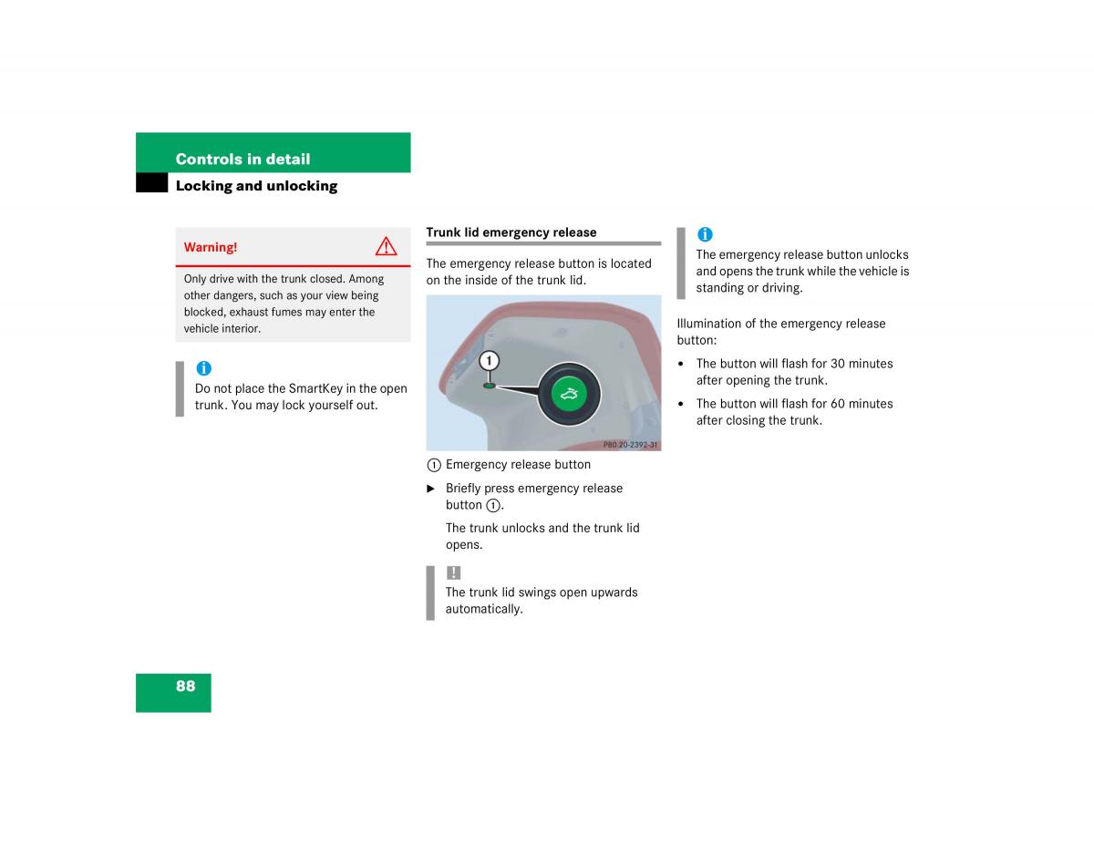 manual mercedes c mercedes benz c class w203 owners manual / page 88