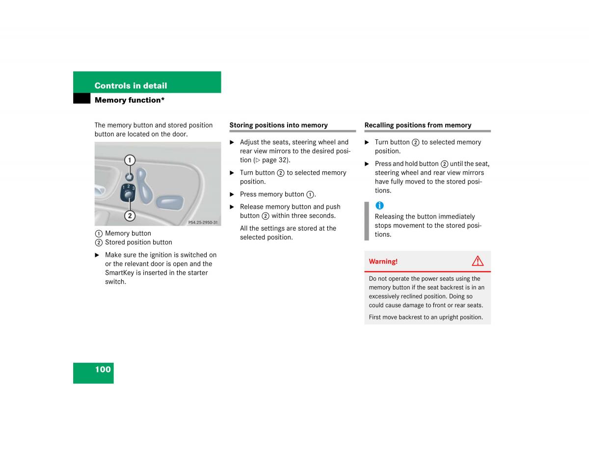 Mercedes Benz C Class W203 owners manual / page 100