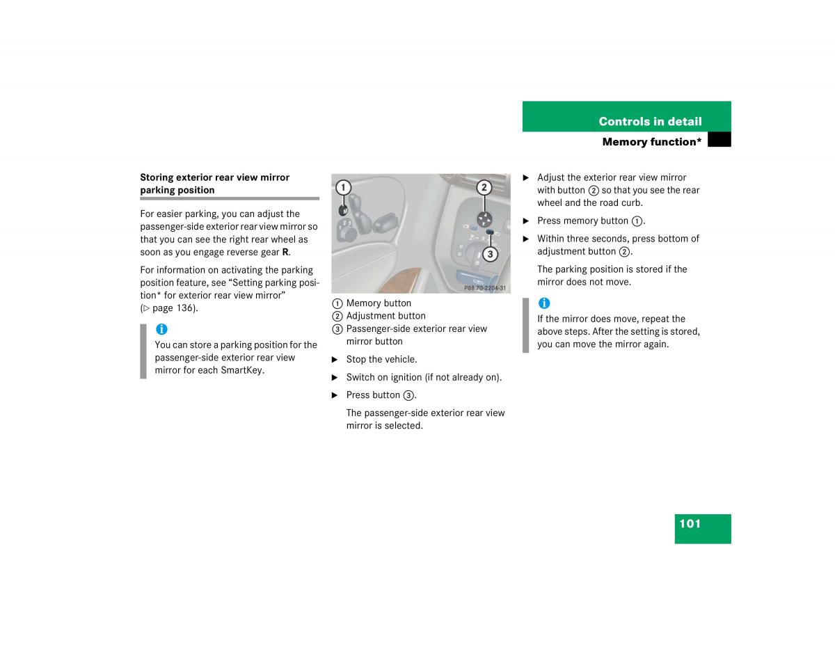 Mercedes Benz C Class W203 owners manual / page 101