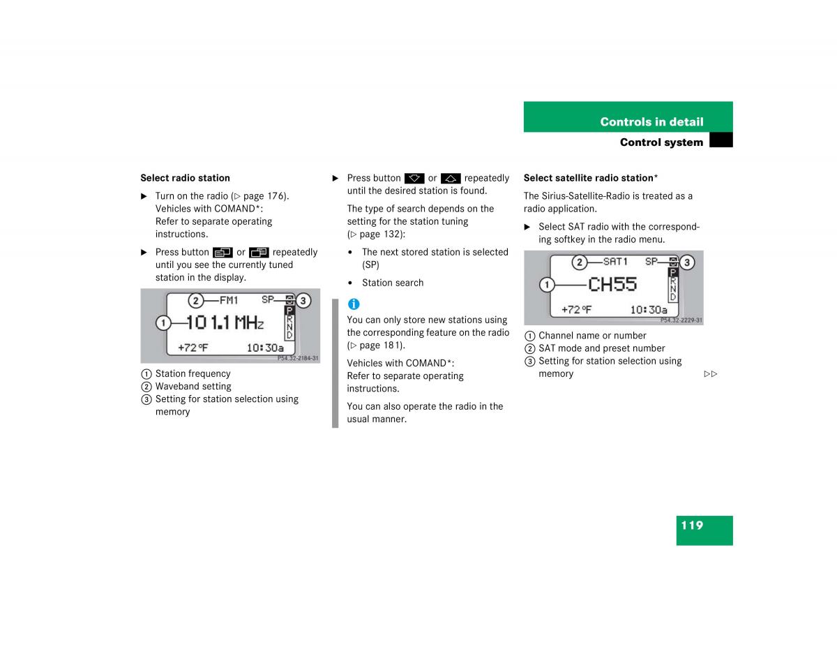 manual mercedes c mercedes benz c class w203 owners manual / page 119