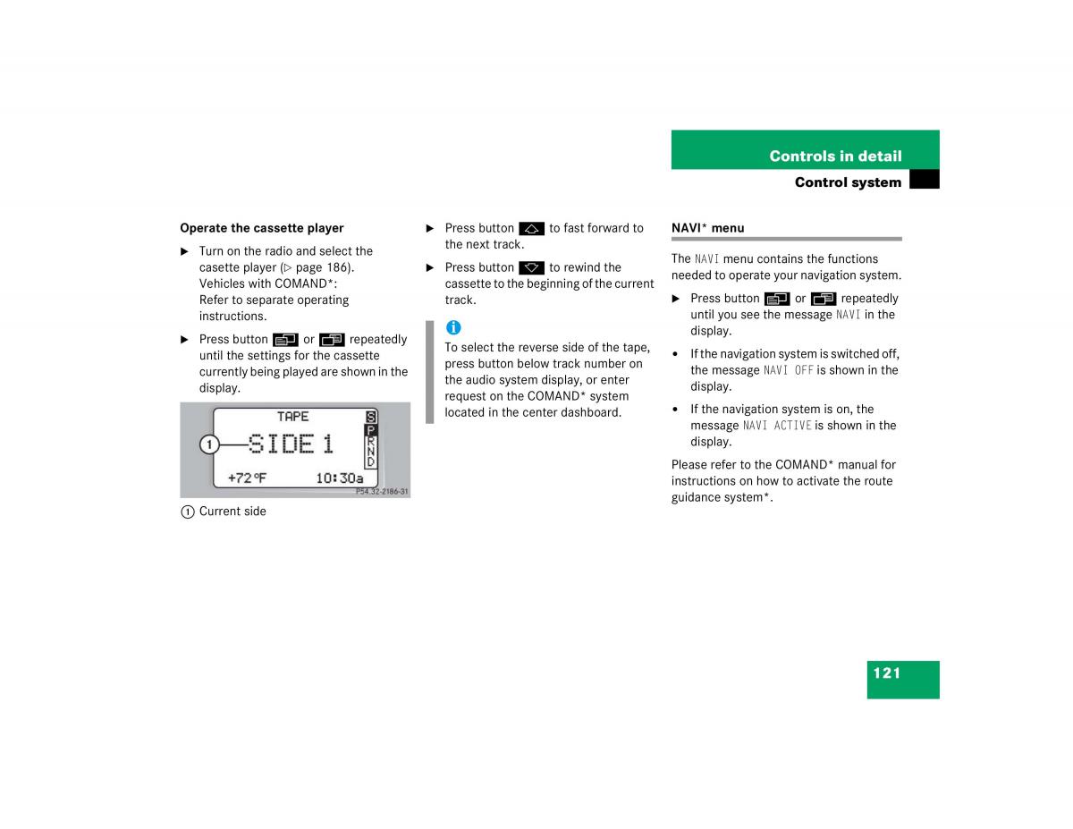 Mercedes Benz C Class W203 owners manual / page 121