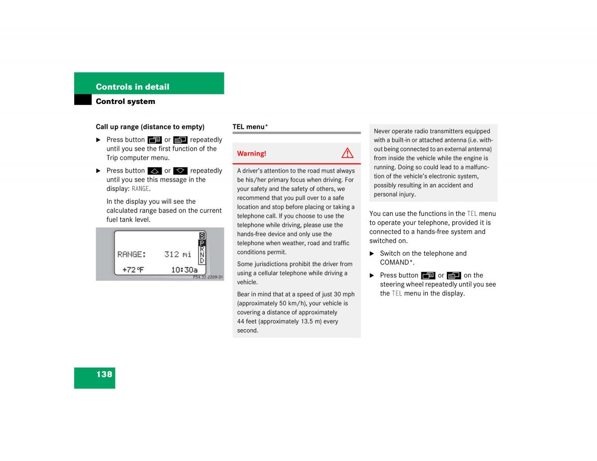 manual mercedes c mercedes benz c class w203 owners manual / page 138