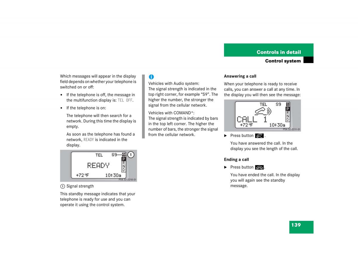 Mercedes Benz C Class W203 owners manual / page 139