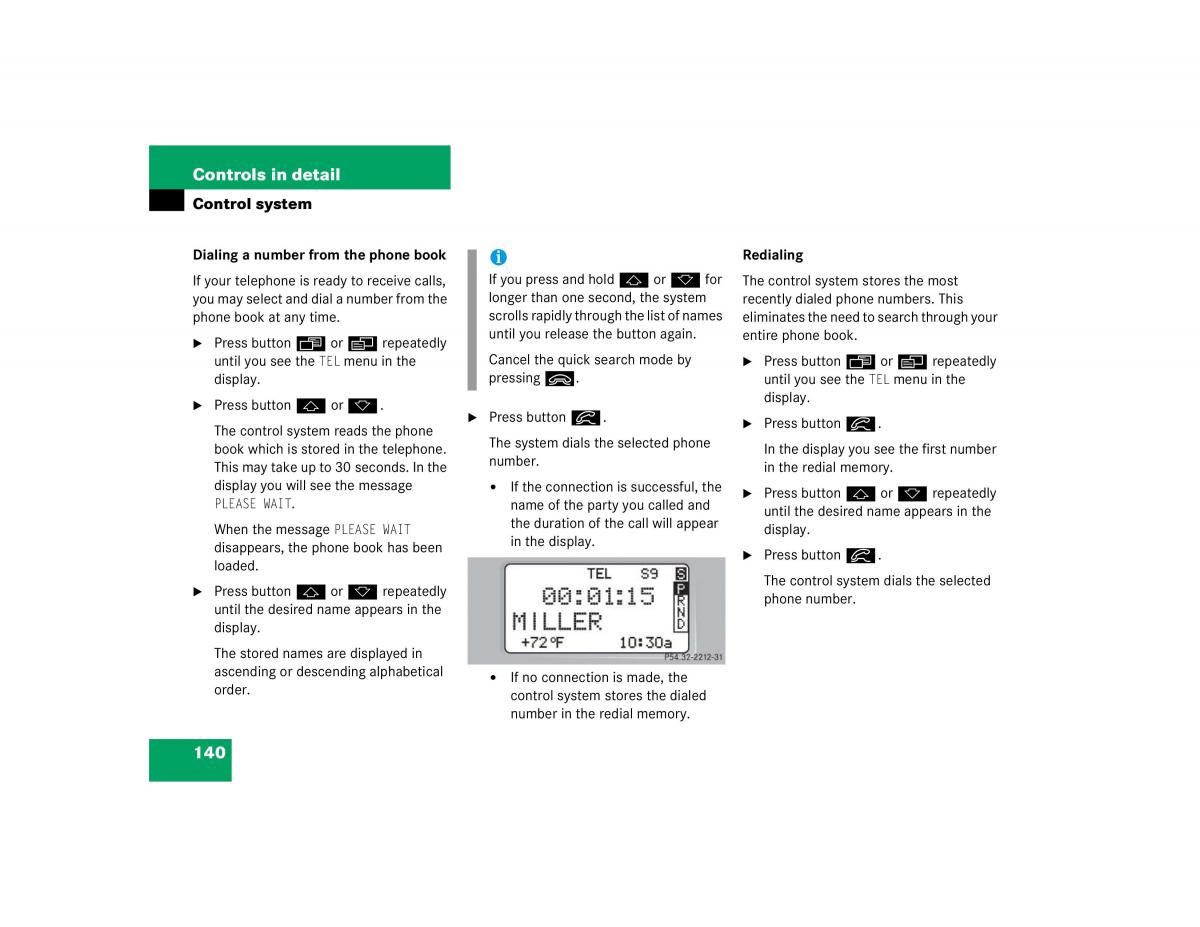 Mercedes Benz C Class W203 owners manual / page 140