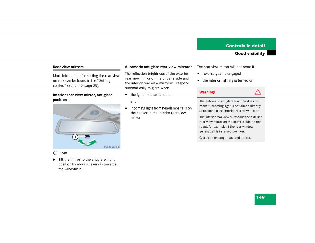 Mercedes Benz C Class W203 owners manual / page 149