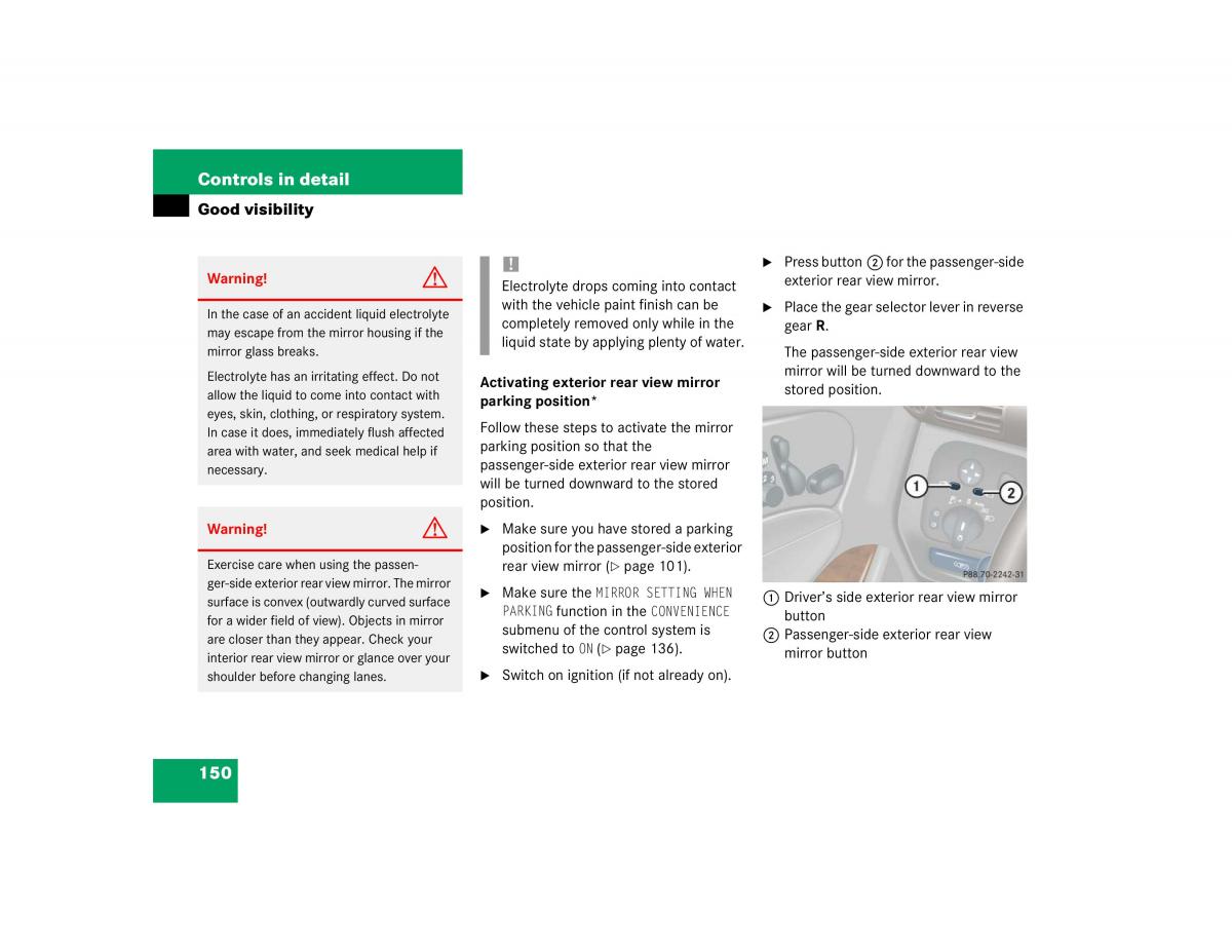 Mercedes Benz C Class W203 owners manual / page 150