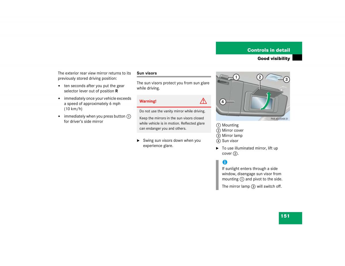 Mercedes Benz C Class W203 owners manual / page 151