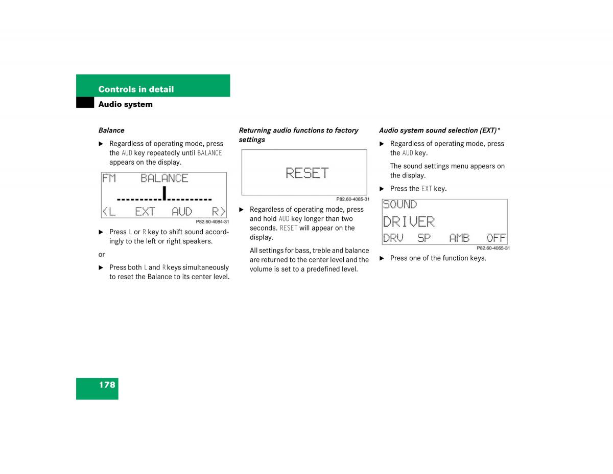 Mercedes Benz C Class W203 owners manual / page 178