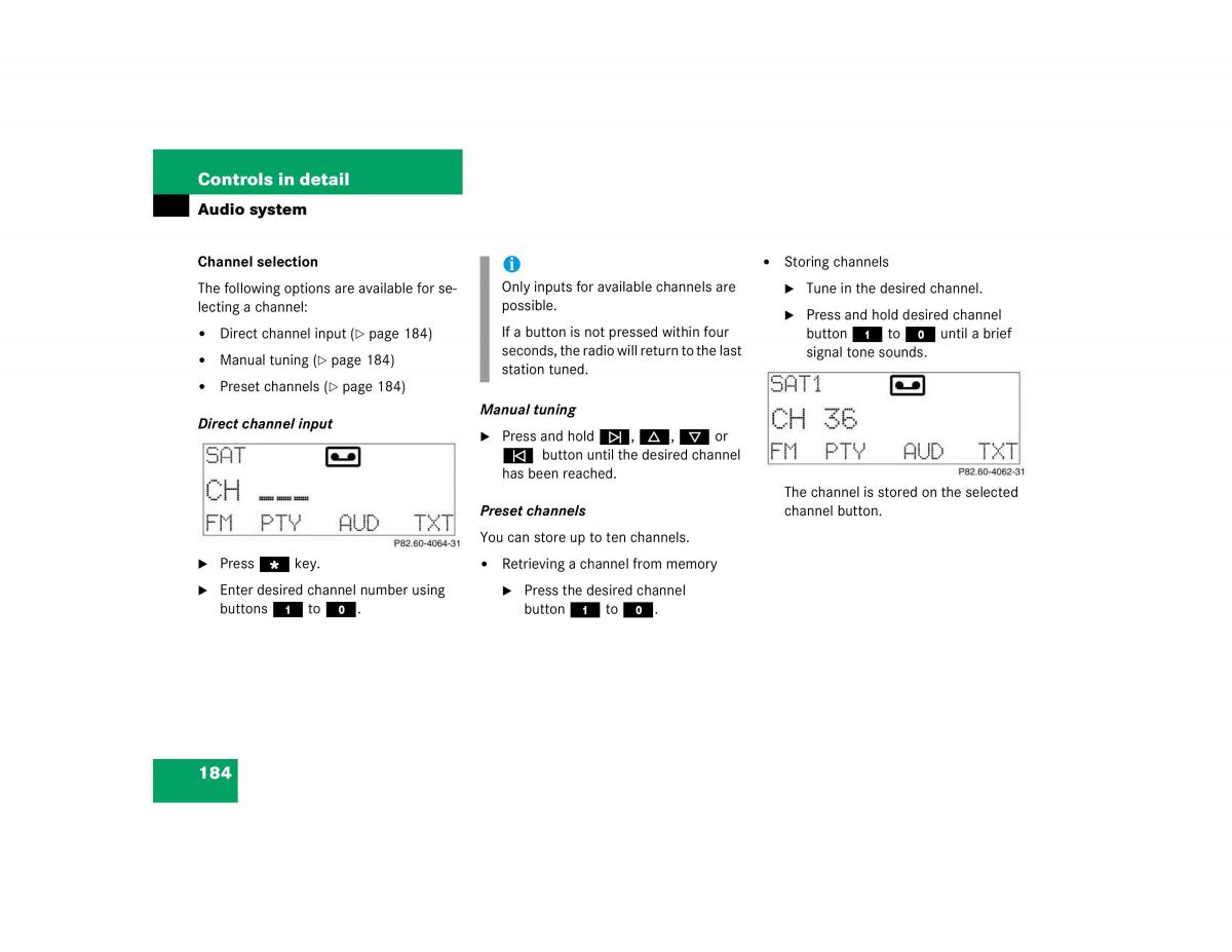 manual mercedes c mercedes benz c class w203 owners manual / page 184