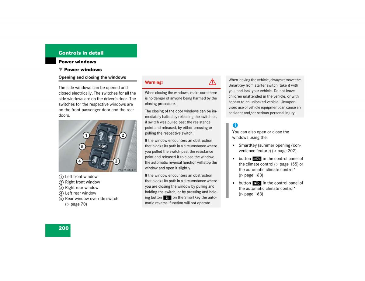 Mercedes Benz C Class W203 owners manual / page 200