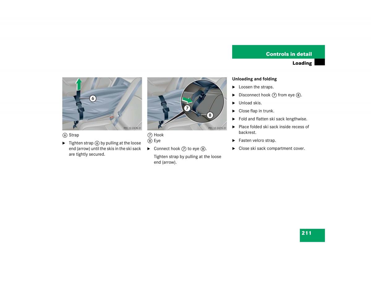 Mercedes Benz C Class W203 owners manual / page 211