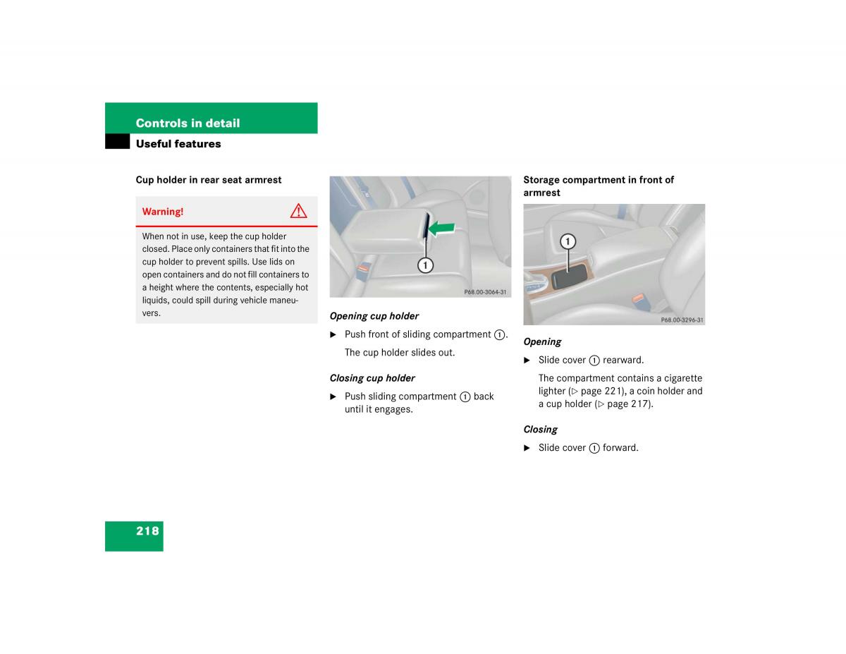 manual mercedes c mercedes benz c class w203 owners manual / page 218