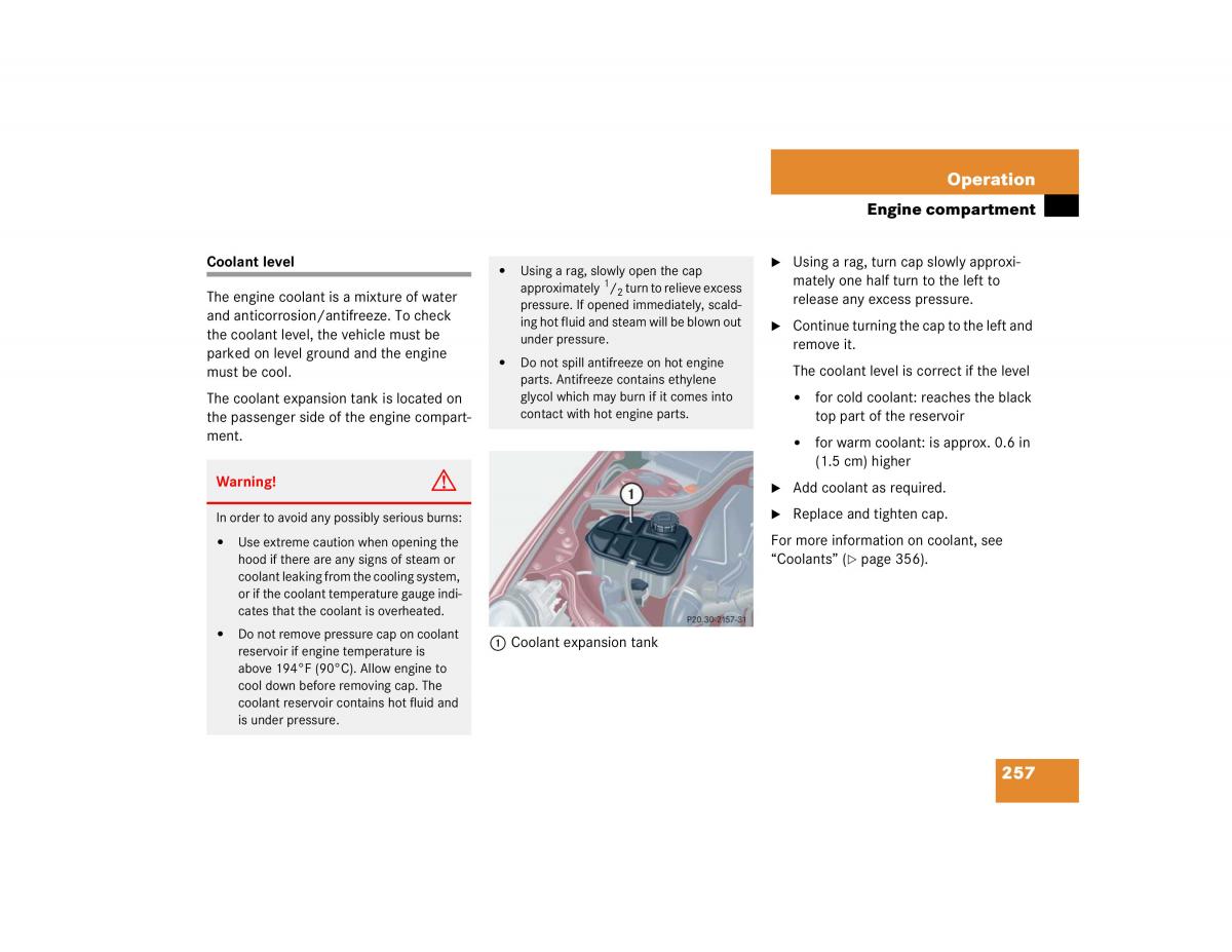 Mercedes Benz C Class W203 owners manual / page 257