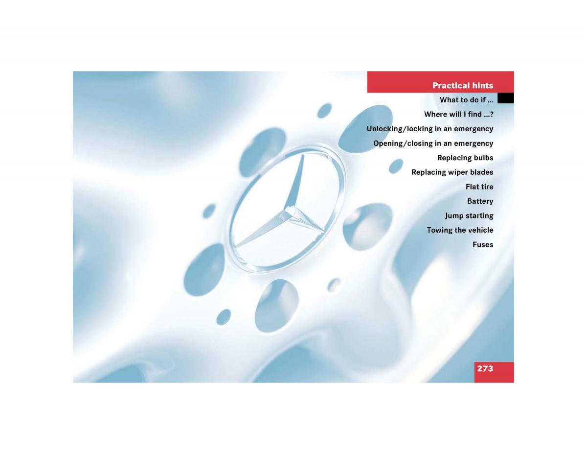 manual mercedes c mercedes benz c class w203 owners manual / page 273