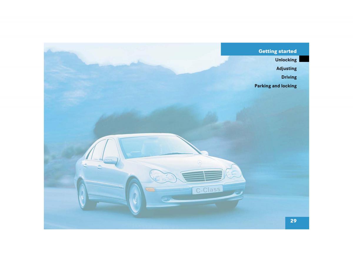 Mercedes Benz C Class W203 owners manual / page 29