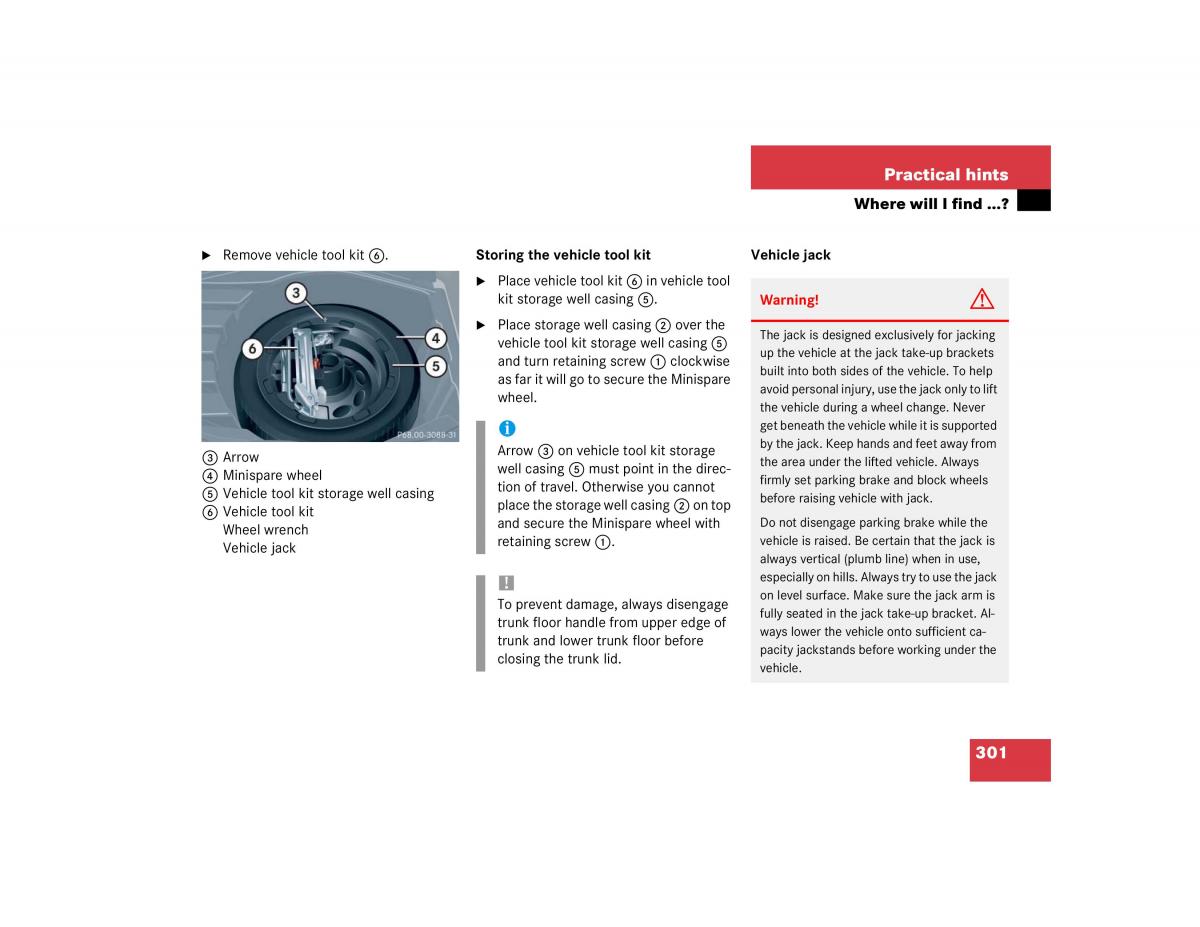 Mercedes Benz C Class W203 owners manual / page 301