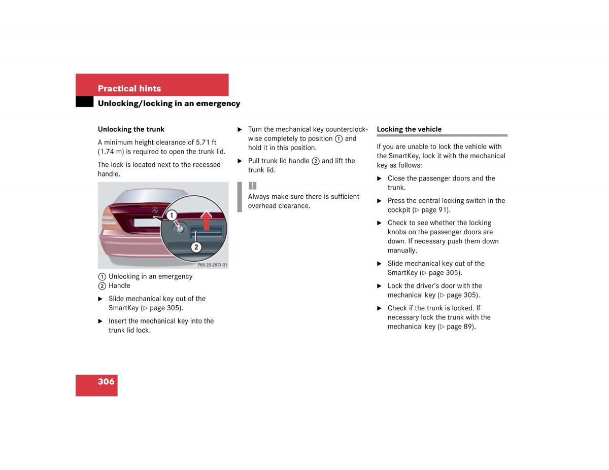 Mercedes Benz C Class W203 owners manual / page 306