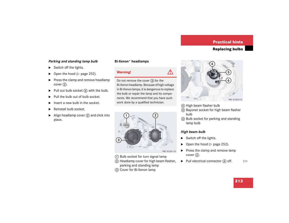 manual mercedes c mercedes benz c class w203 owners manual / page 313