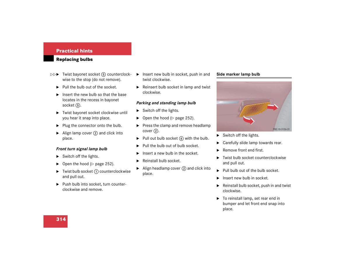 Mercedes Benz C Class W203 owners manual / page 314