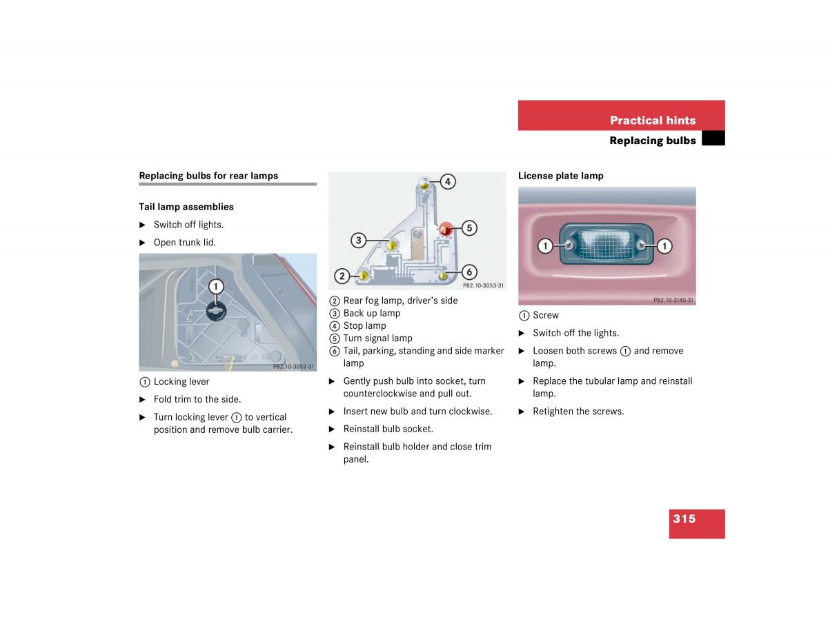 manual mercedes c mercedes benz c class w203 owners manual / page 315