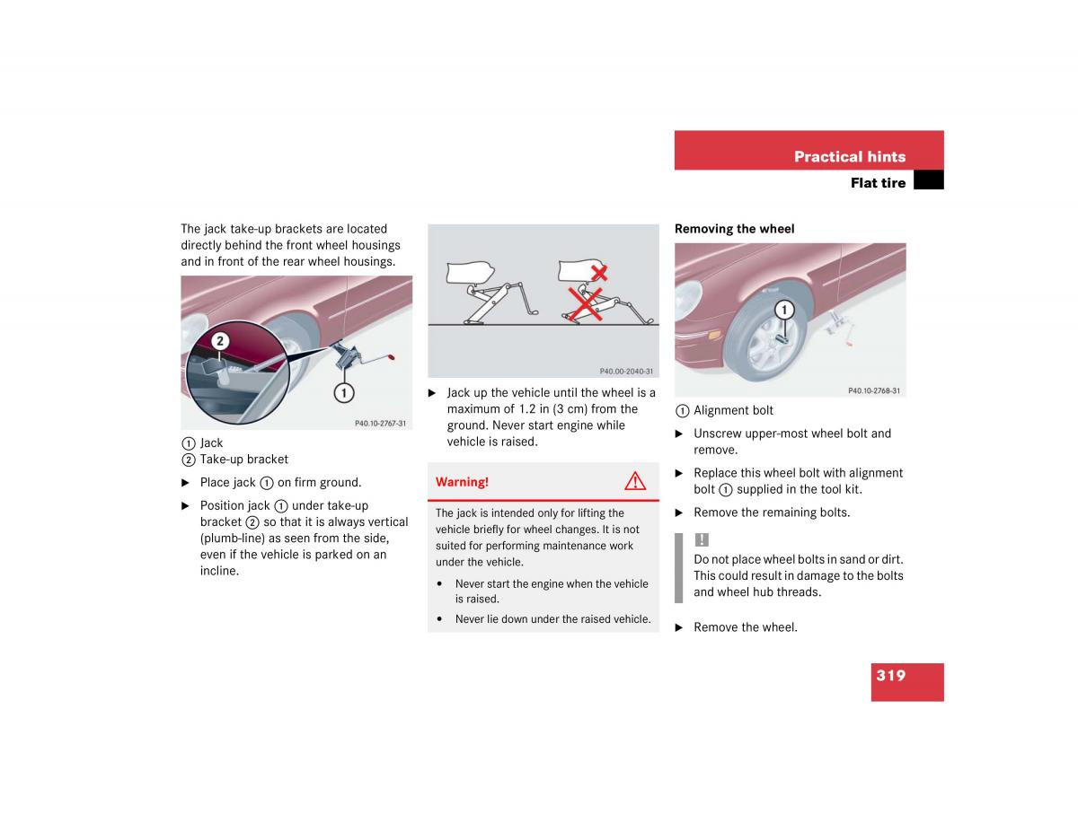 Mercedes Benz C Class W203 owners manual / page 319