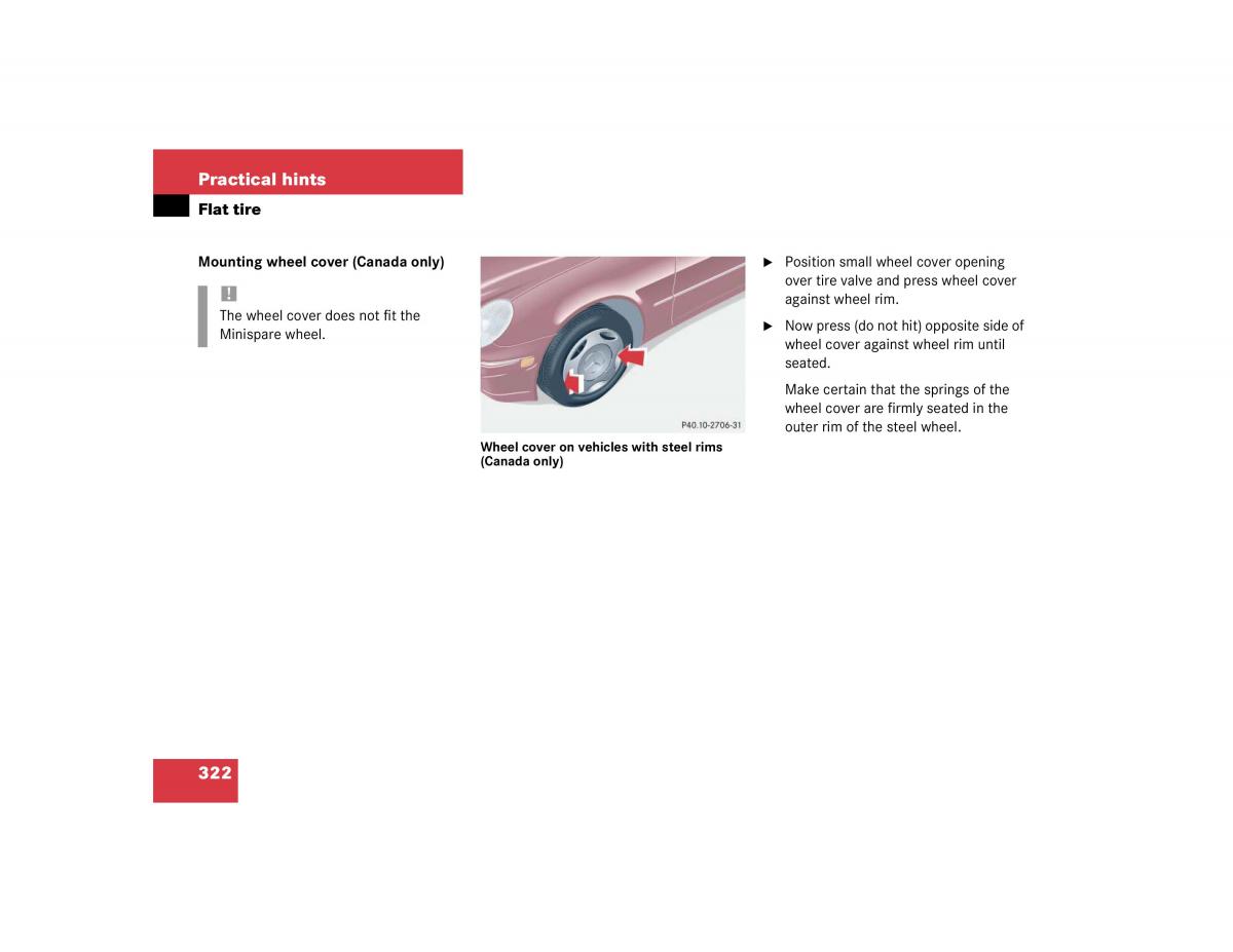 Mercedes Benz C Class W203 owners manual / page 322