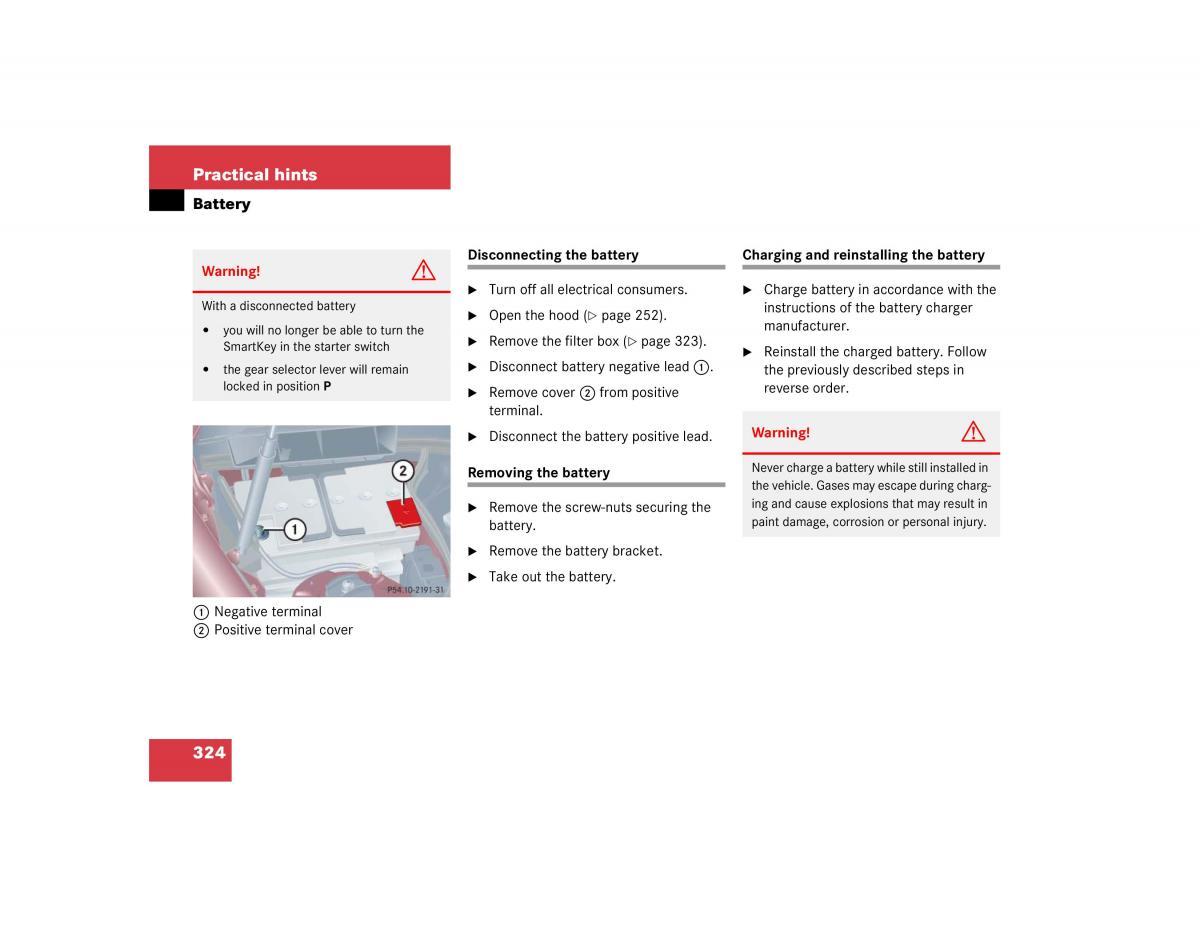 Mercedes Benz C Class W203 owners manual / page 324