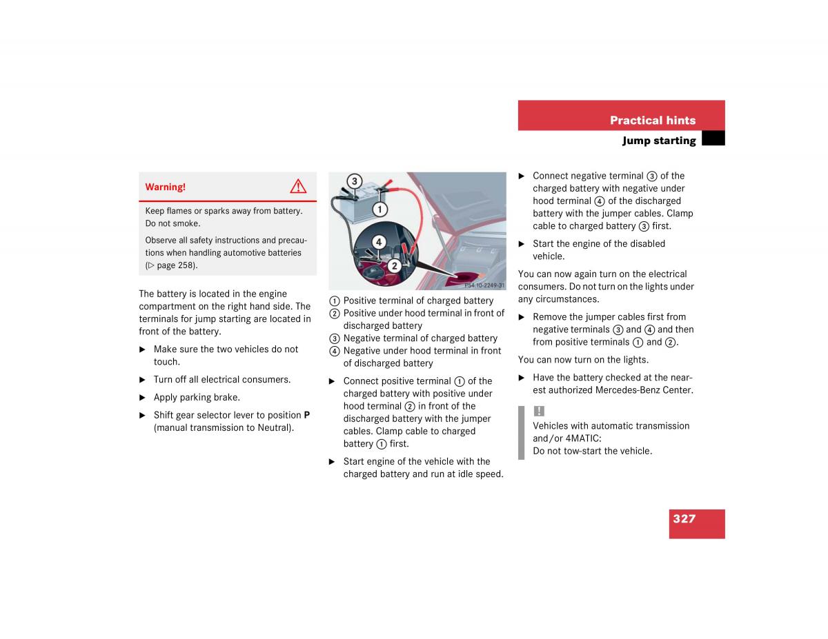 Mercedes Benz C Class W203 owners manual / page 327