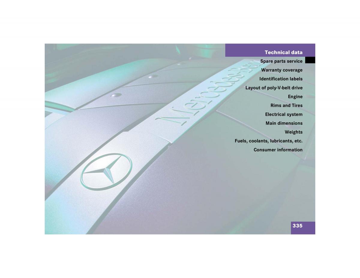 Mercedes Benz C Class W203 owners manual / page 335