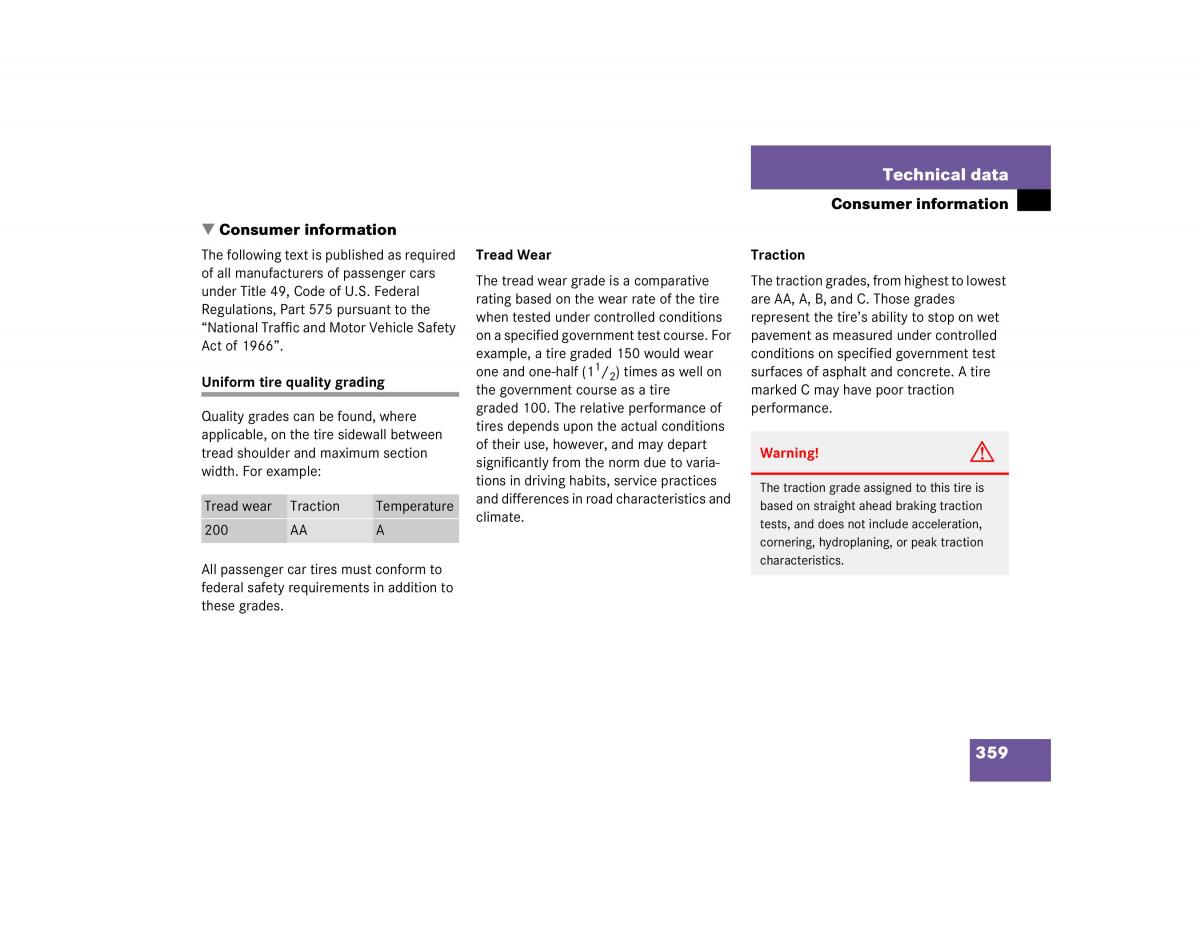 Mercedes Benz C Class W203 owners manual / page 359