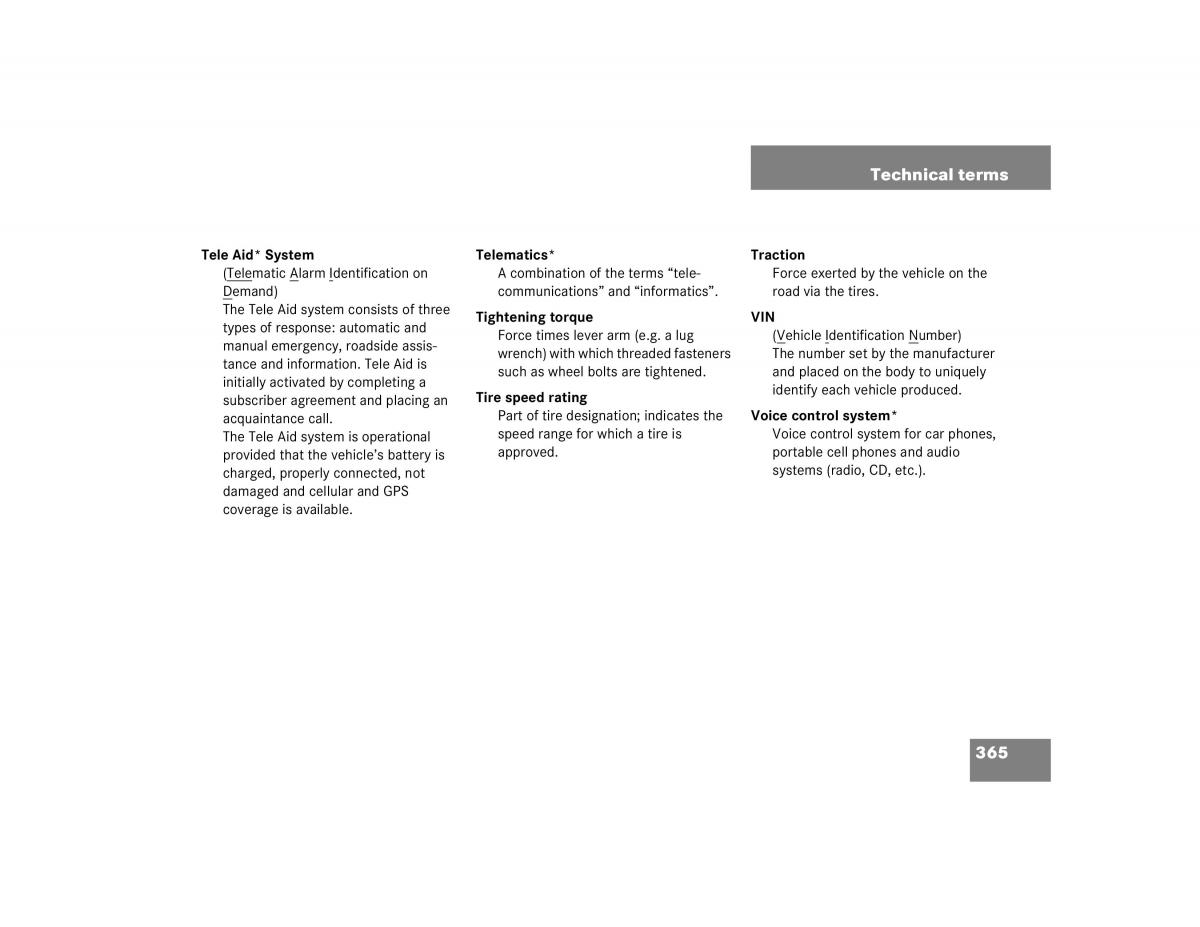 Mercedes Benz C Class W203 owners manual / page 365