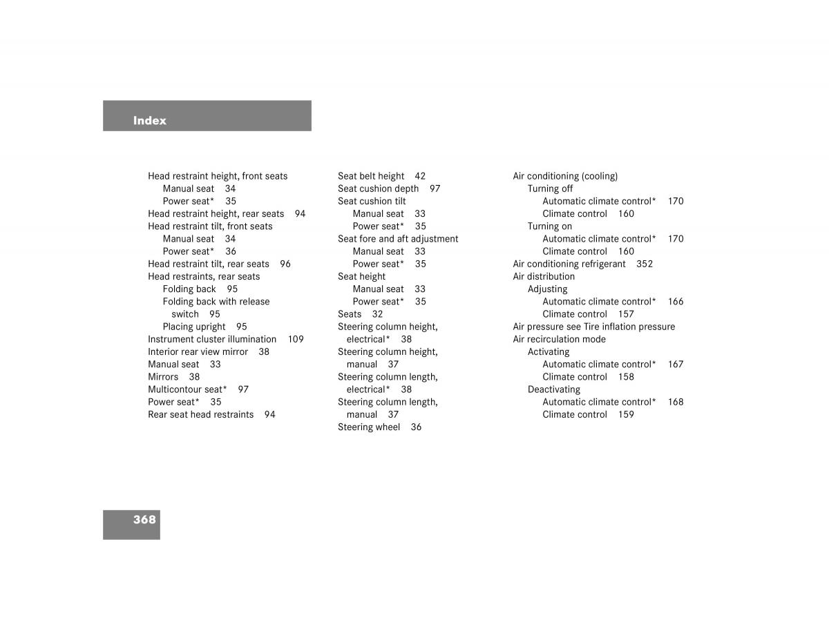 Mercedes Benz C Class W203 owners manual / page 368