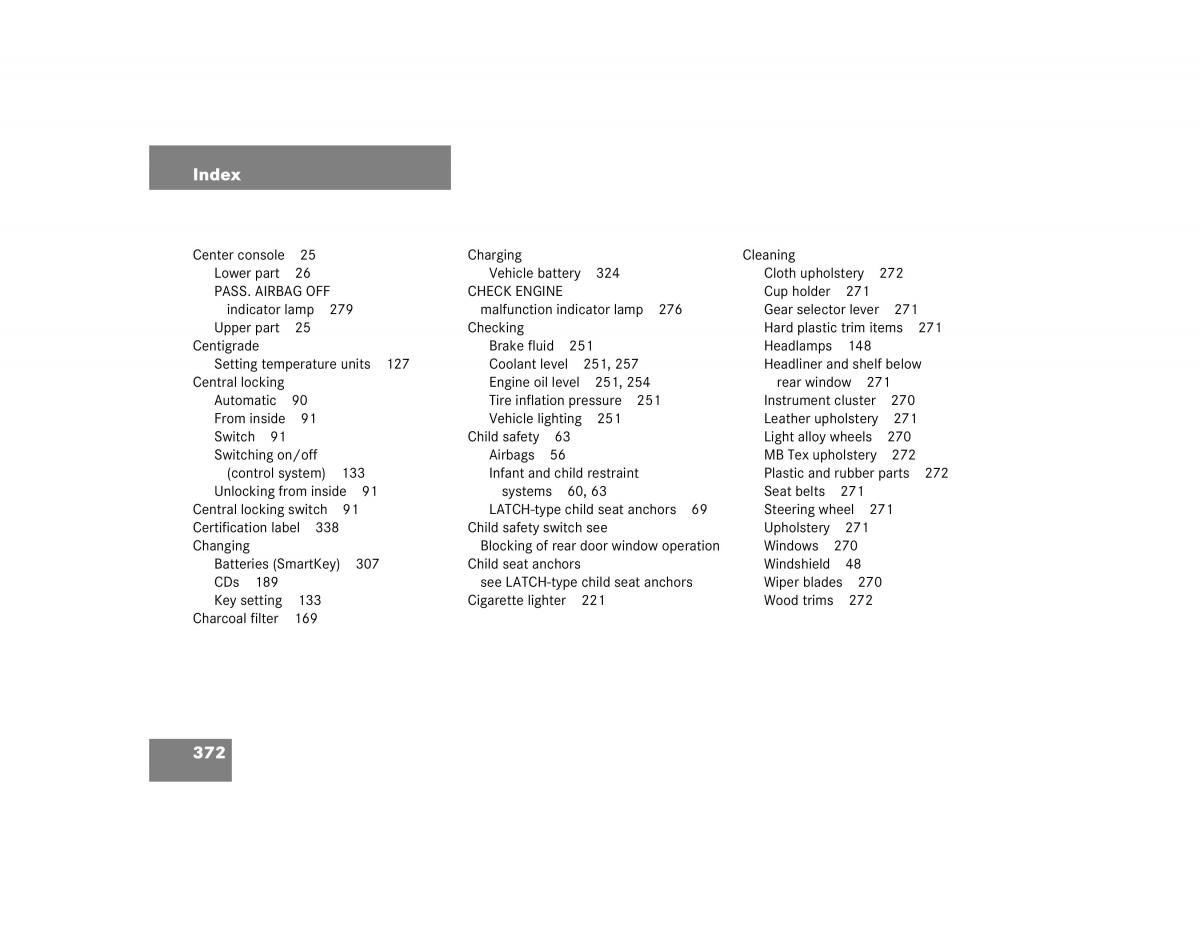 Mercedes Benz C Class W203 owners manual / page 372