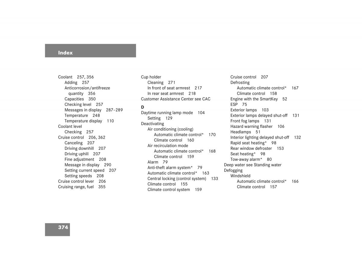 manual mercedes c mercedes benz c class w203 owners manual / page 374