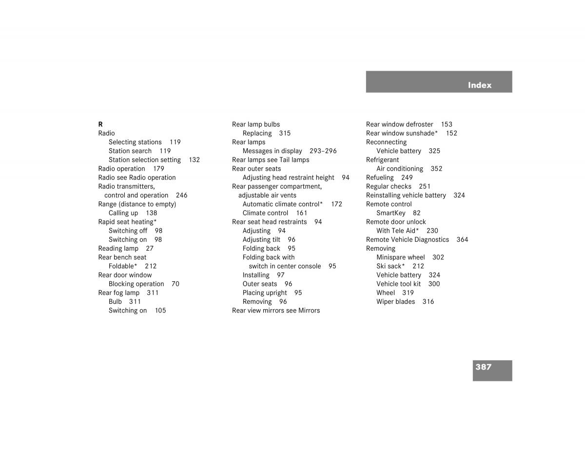 manual mercedes c mercedes benz c class w203 owners manual / page 387