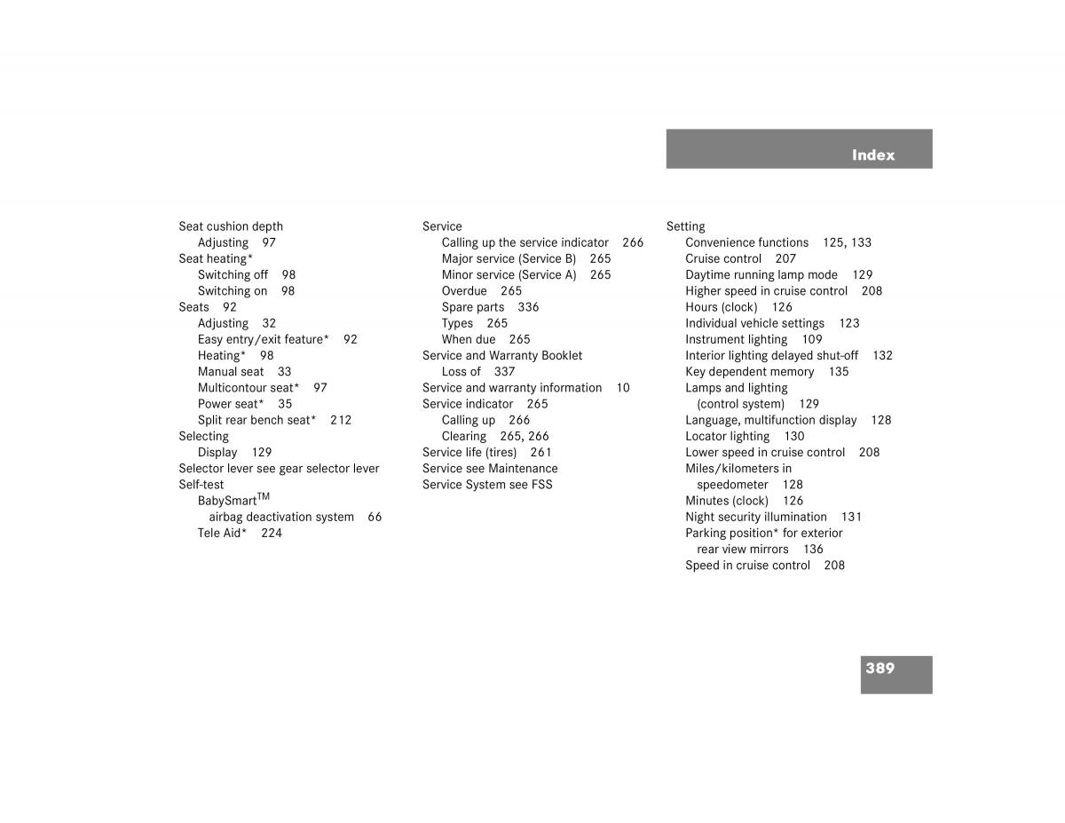 manual mercedes c mercedes benz c class w203 owners manual / page 389