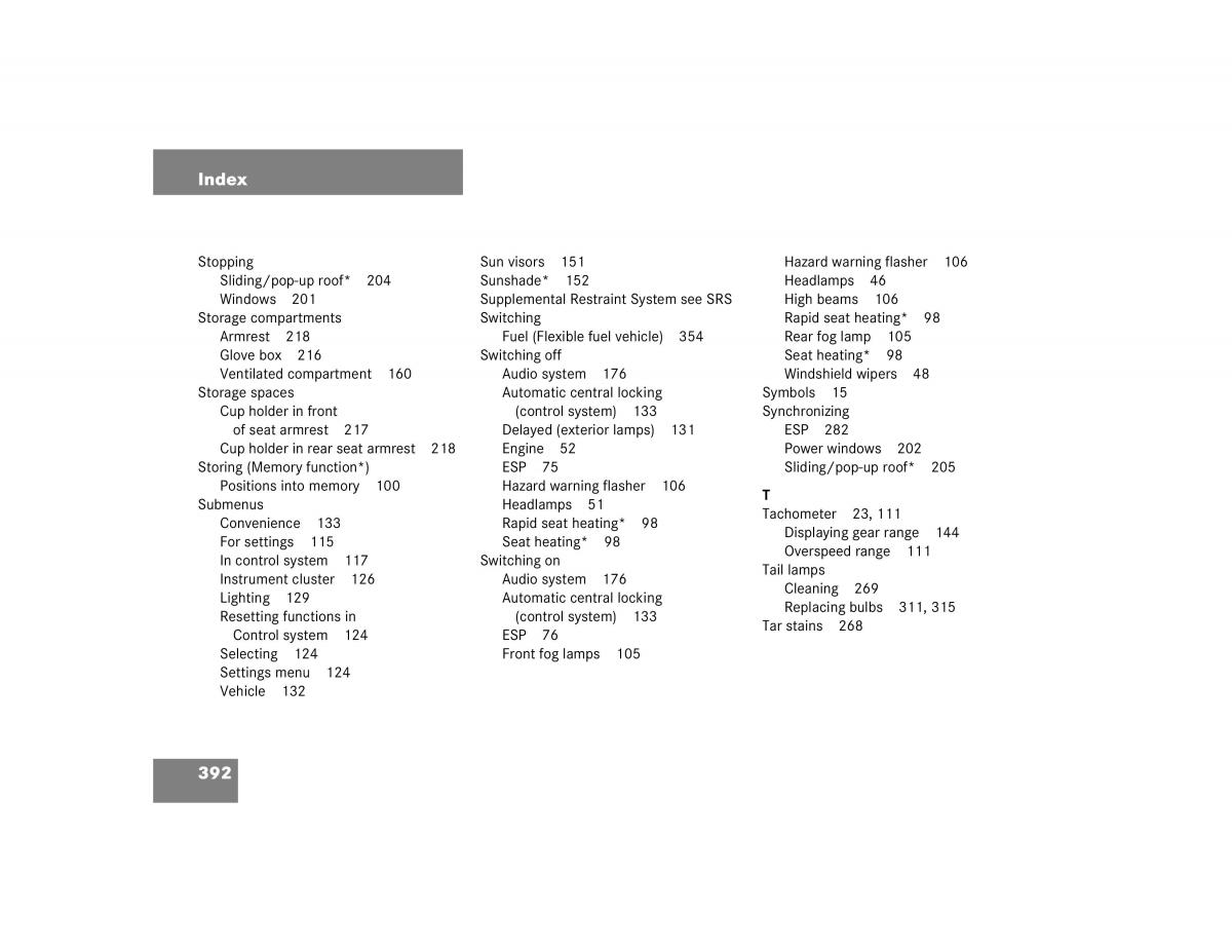 manual mercedes c mercedes benz c class w203 owners manual / page 392