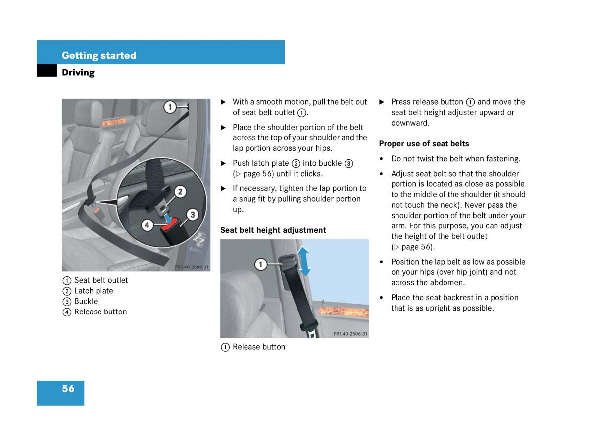 Mercedes Benz GL Class X164 owners manual / page 57