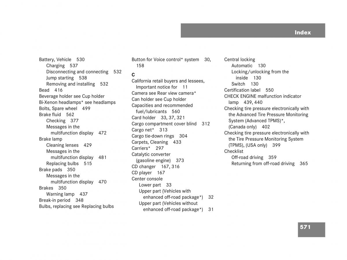 Mercedes Benz GL Class X164 owners manual / page 572