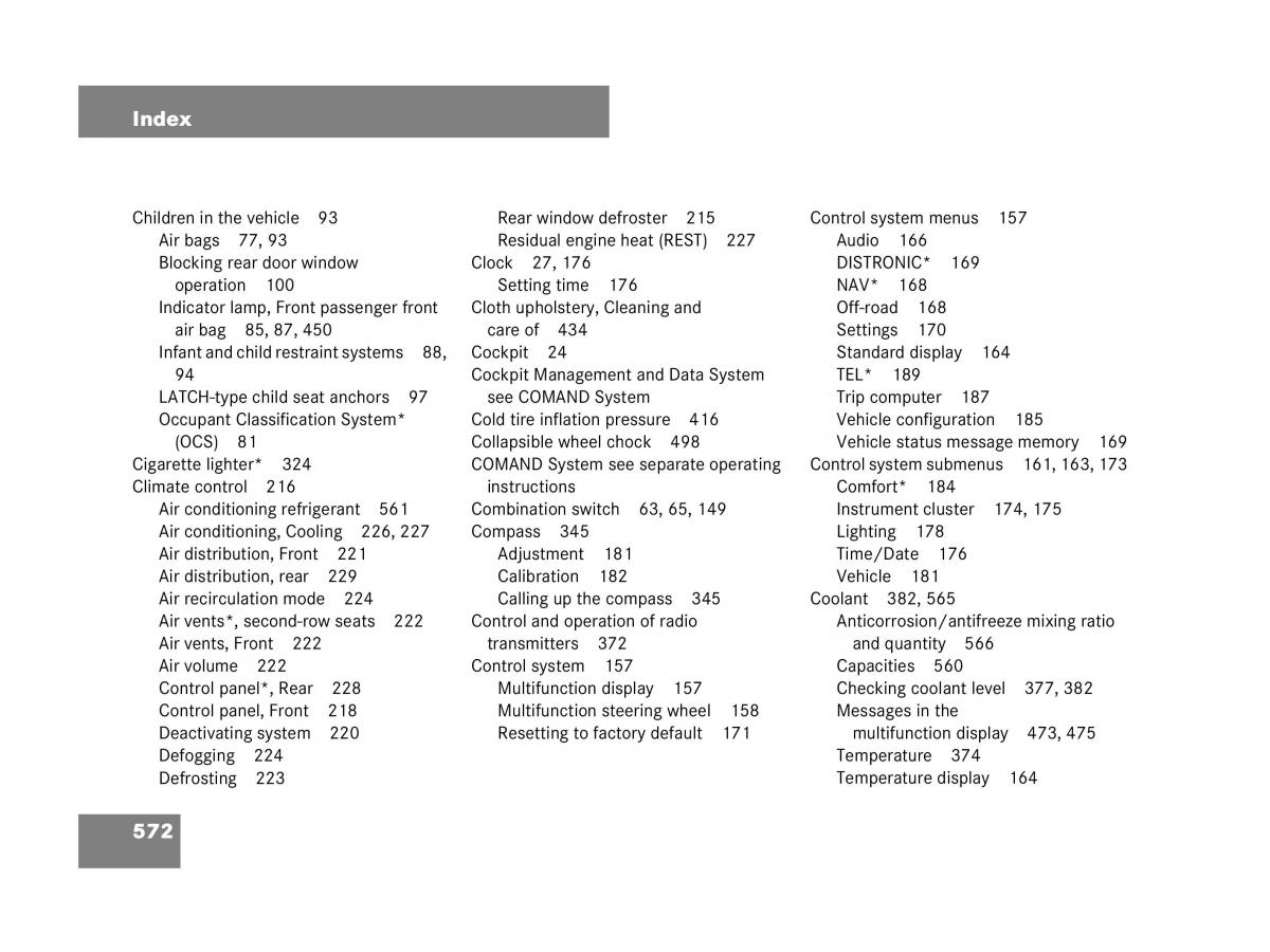 Mercedes Benz GL Class X164 owners manual / page 573