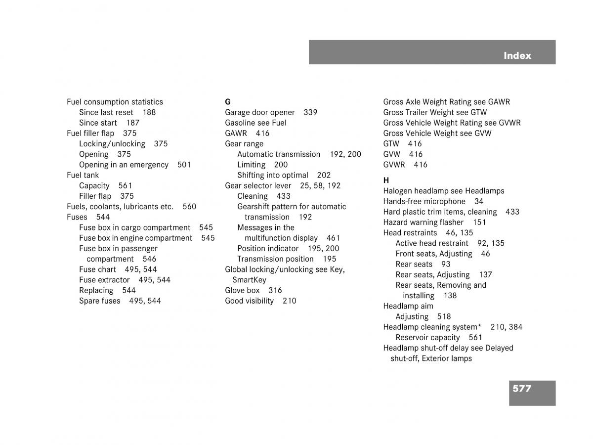 Mercedes Benz GL Class X164 owners manual / page 578