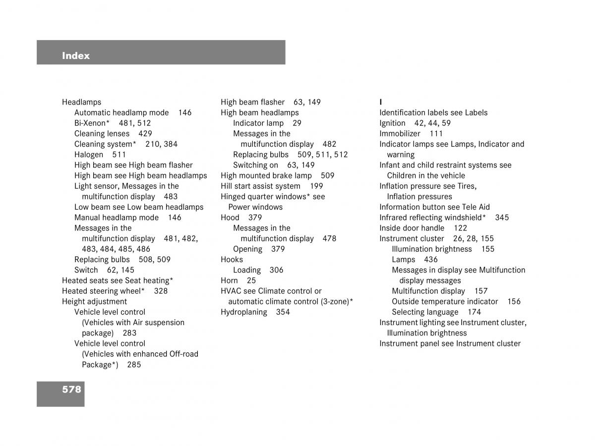 Mercedes Benz GL Class X164 owners manual / page 579