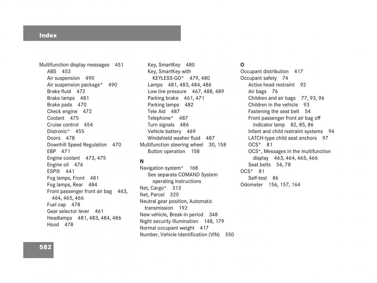 Mercedes Benz GL Class X164 owners manual / page 583