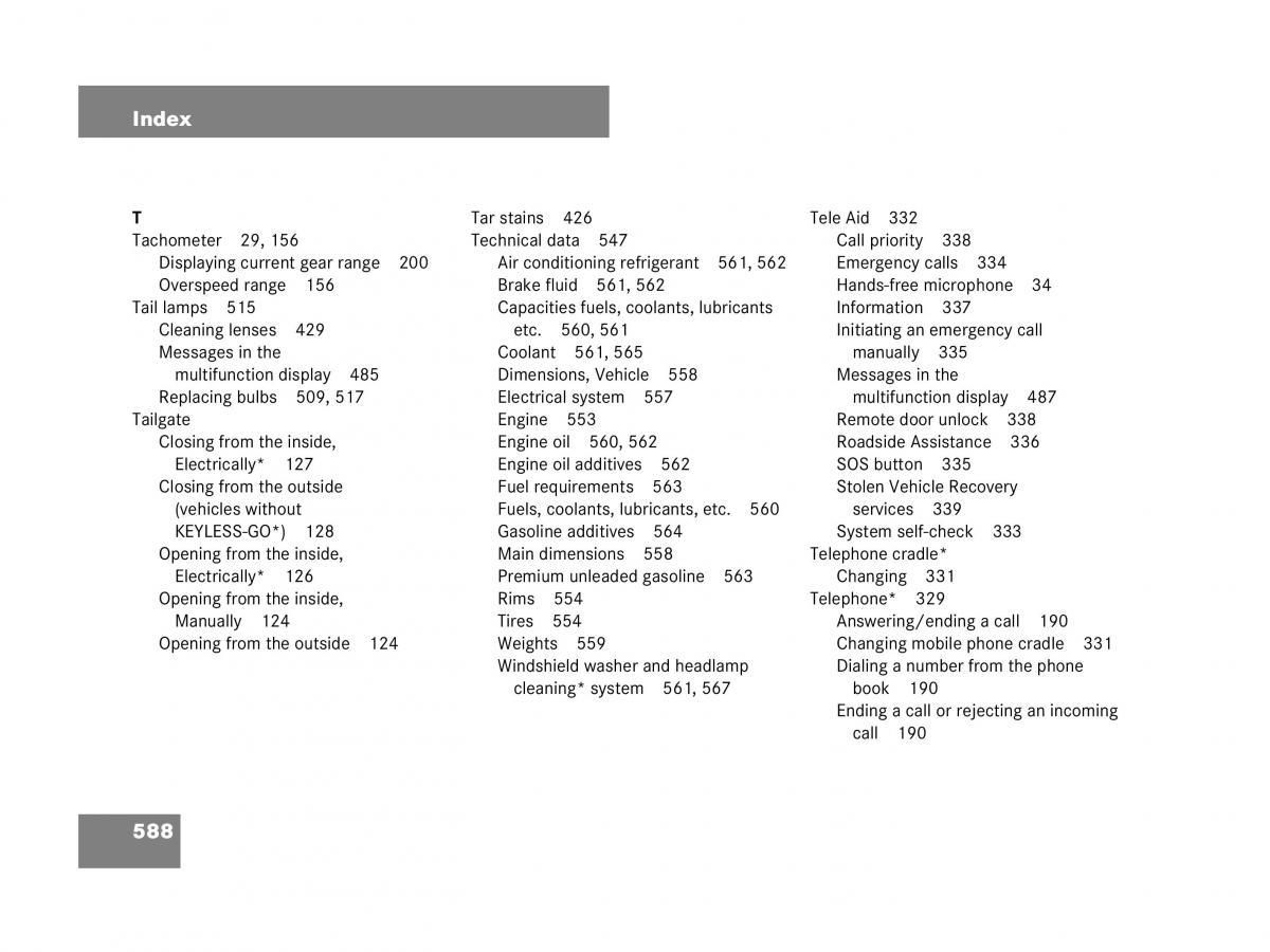 Mercedes Benz GL Class X164 owners manual / page 589