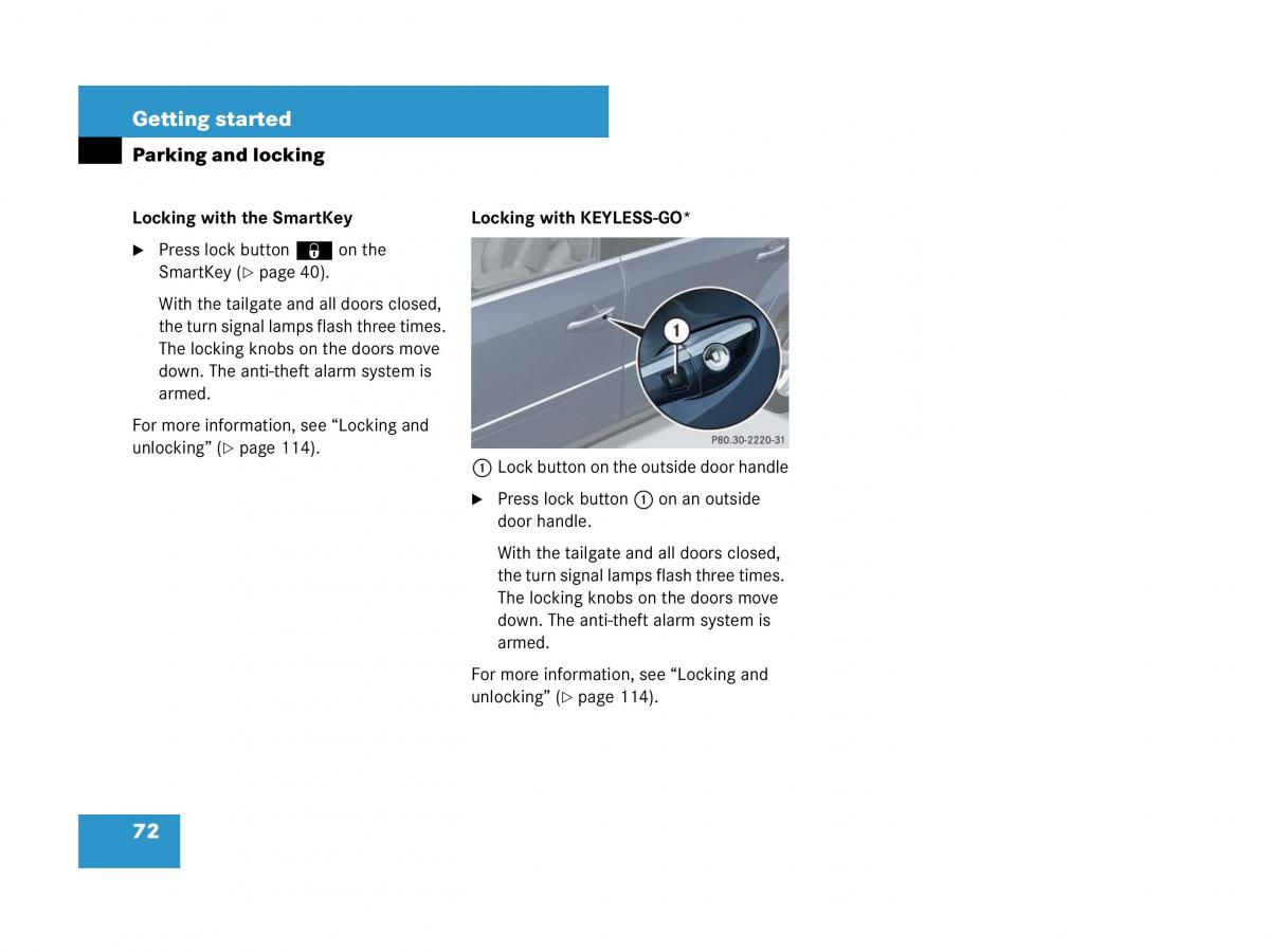 Mercedes Benz GL Class X164 owners manual / page 73