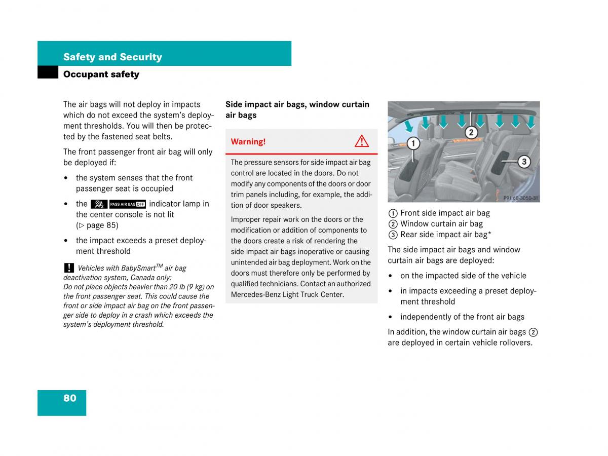 Mercedes Benz GL Class X164 owners manual / page 81