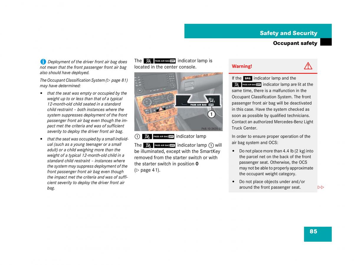 Mercedes Benz GL Class X164 owners manual / page 86