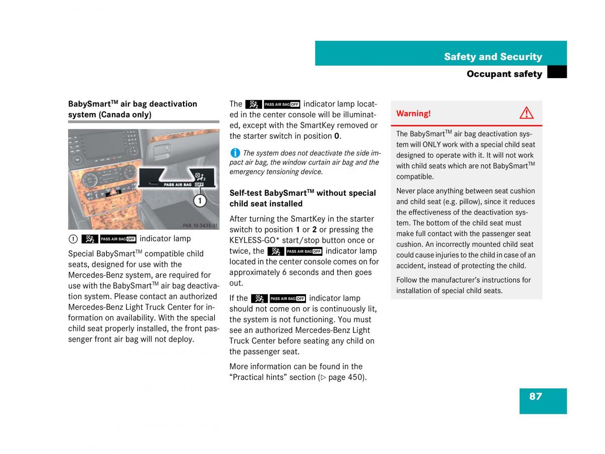 Mercedes Benz GL Class X164 owners manual / page 88